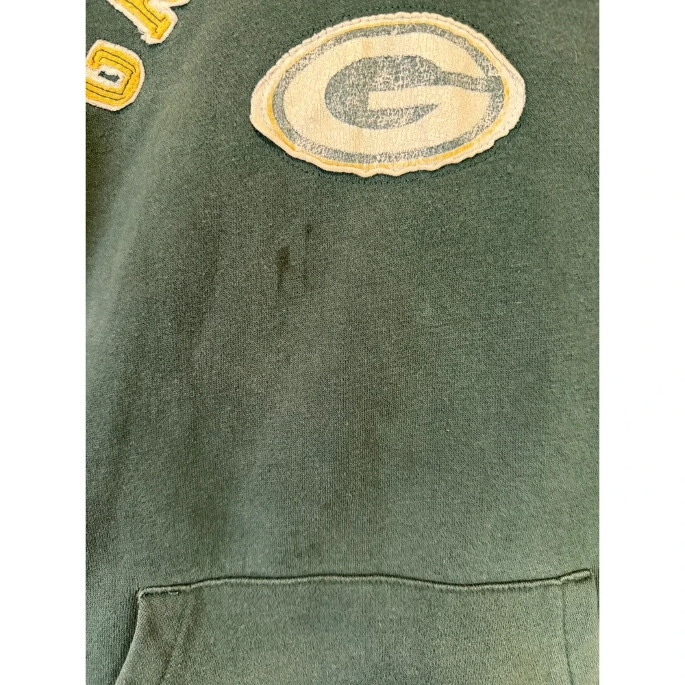 Vintage Green Bay Packers Hoodie Sweatshirt Men's L NFL Team Apparel Green